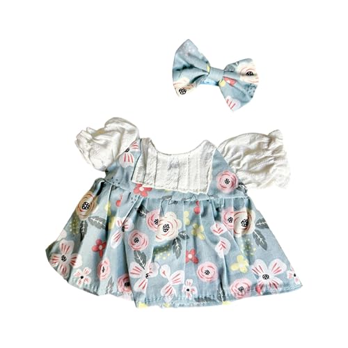 Luwecf 20cm Puppe Kleid Kostüme für Kinder Geschenk Weiche Foto Requisiten Nette Outifit Puppe Kleidung, Blau von Luwecf