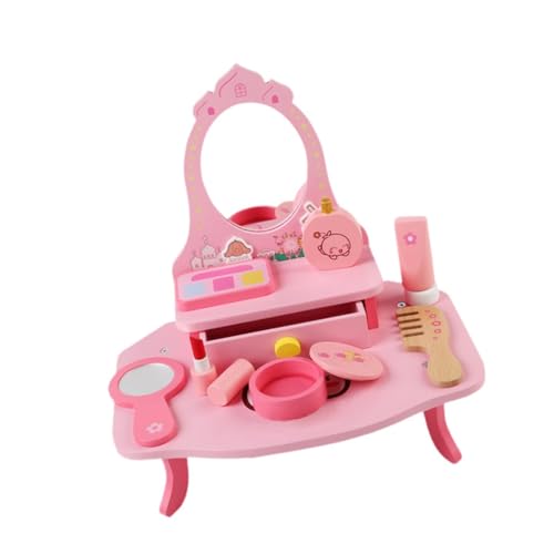 Luwecf Kinder Make-Up Spielzeug Set Mädchen Pretend Make- Prinzessin Make-Up Kits Holz Kommode für Kinder Kleinkinder Geburtstag Geschenke von Luwecf