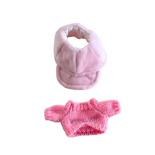 Luwecf Kleidung für Plüschpuppen, Anziehsachen Set für Puppen von 15 cm, Rosa von Luwecf