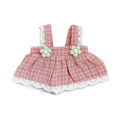 Luwecf Puppen Kleidung mit Suspender Und Rock für 12 cm Puppen Spielzeug, Rosa von Luwecf