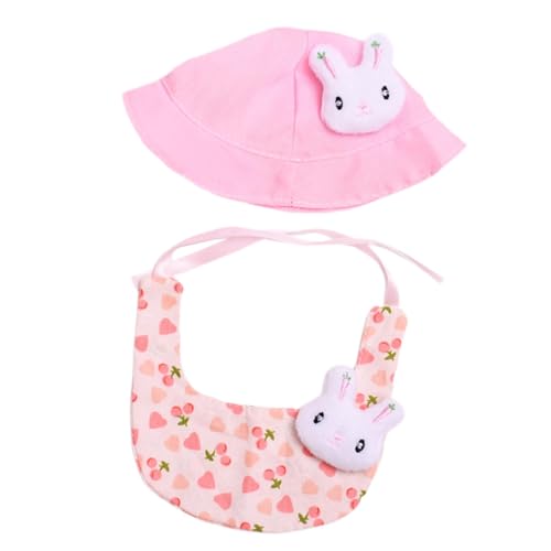 Luwecf Süße Puppe Lätzchen gefüllte Puppe Kleidung Dress Up Anhänger Puppe Outfits für 15 cm Plüsch Ente, Rosa von Luwecf