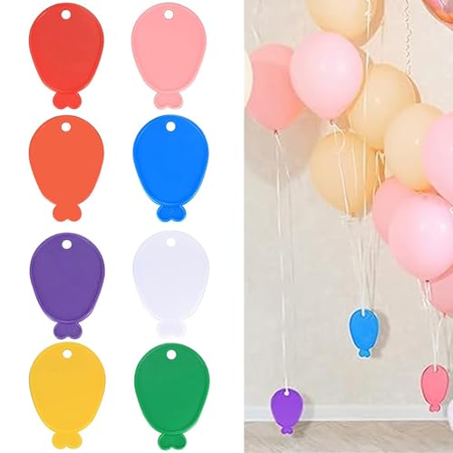 Bunte Ballongewichte, Kunststoff-Ballongewichte, wiederverwendbare Helium-Ballon-Anhänger für Heliumballons, Partys und Feiern, Dekoration, 8 Farben, 16 Stück von Luxiremi