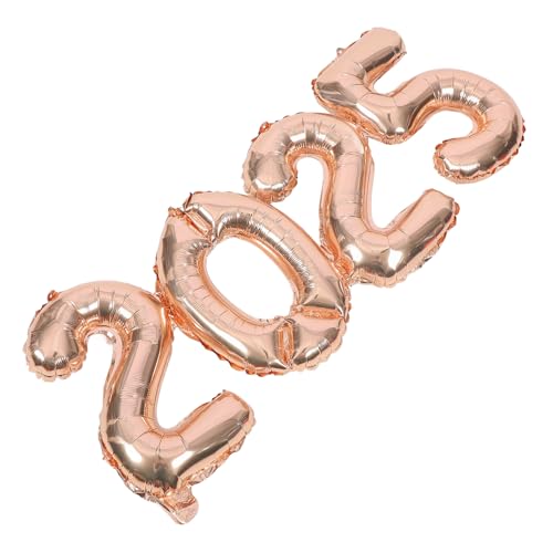 Luxshiny 1 Satz 2025 Ballon 2025 Ballon Zur Dekoration Junggesellinnenabschied Roségoldfolie Ballongirland -kit Heliumballons Geliefert Partyballons Dekorationen Aluminiumfolie Rose Gold von Luxshiny