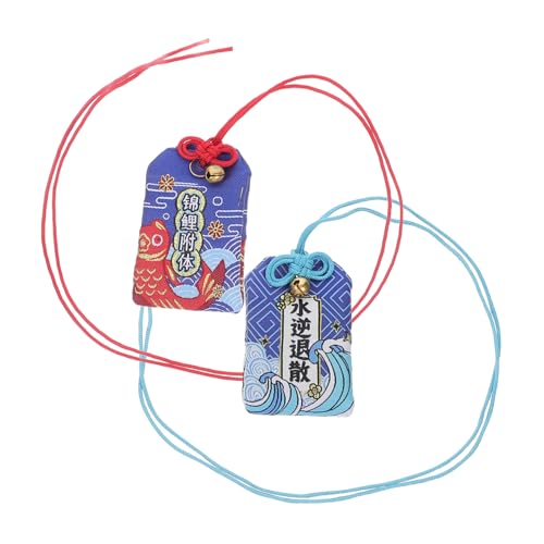 Luxshiny 2 Stück Japanische Omamori Amulet Glücksbringer mit Koi Fisch und Schutzsegen Traditionelle Hängende Anhänger für Auto Zuhause oder Büro Elegant Gestaltet Glücksbringer für Luxshiny 2 Stück Japanische Omamori Amulet Glücksbringer mit Koi Fisch und Schutzsegen Traditionelle Hängende Anhänger für Auto Zuhause oder Büro Elegant Gestaltet Glücksbringer für von Luxshiny