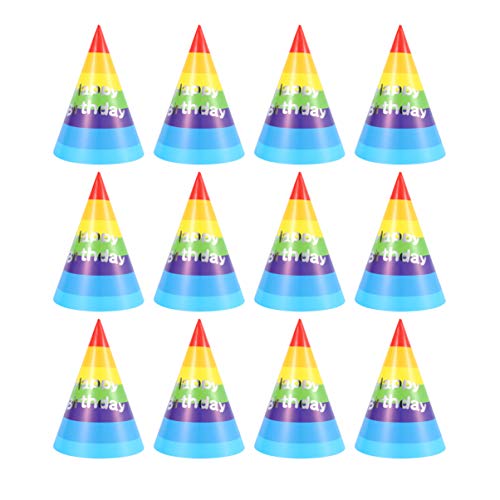 Luxshiny 50 Stück Bunte Packung Kindergeburtstag Partyhüte Regenbogen Dreiecks Hüte für Unvergessliche Feiern als Dekoration und Fotorequisiten für Junge Mädchen Luxshiny 50 Stück Bunte Packung Kindergeburtstag Partyhüte Regenbogen Dreiecks Hüte für Unvergessliche Feiern als Dekoration und Fotorequisiten für Junge Mädchen von Luxshiny