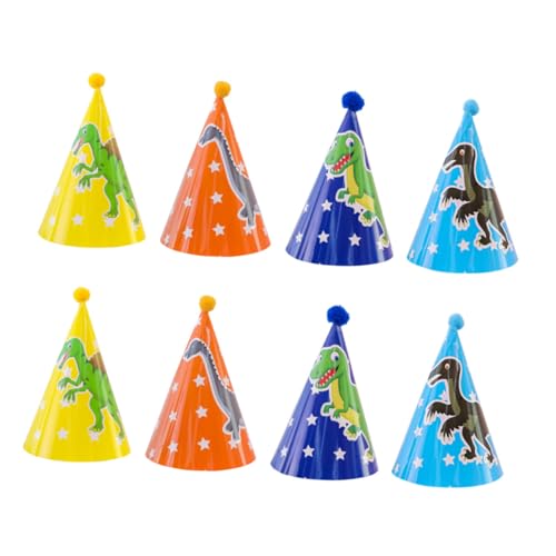 Luxshiny 8 Stück Teiliges Dinosaurier Druck Papier Hut für Kindergeburtstagsfeiern Bunte Partyhüte im Stil für Geburtstagsfeiern Shower und Kostümpartys Zufällige Farbe Luxshiny 8 Stück Teiliges Dinosaurier Druck Papier Hut für Kindergeburtstagsfeiern Bunte Partyhüte im Stil für Geburtstagsfeiern Shower und Kostümpartys Zufällige Farbe von Luxshiny