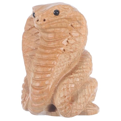 Luxshiny Aus Holz Geschnitzte Schlangenfigur Feng Shui Geschnitzter Drache Aus Naturholz Schlangenskulptur Tier 2024 Jahr Der Schlange Chinesisches Ornamente Für Erfolg Maskottchen von Luxshiny