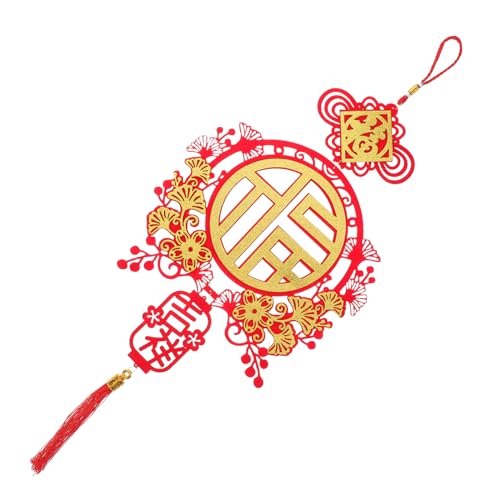 Luxshiny Dekorative Anhänger für Wohnmobile Neujahrsnormente Frühlingsfest Wanddekoration hängender anhänger des chinesischen neujahrs neujahr tür neujahrsschmuck Flanell rot Luxshiny Dekorative Anhänger für Wohnmobile Neujahrsnormente Frühlingsfest Wanddekoration hängender anhänger des chinesischen neujahrs neujahr tür neujahrsschmuck Flanell rot von Luxshiny