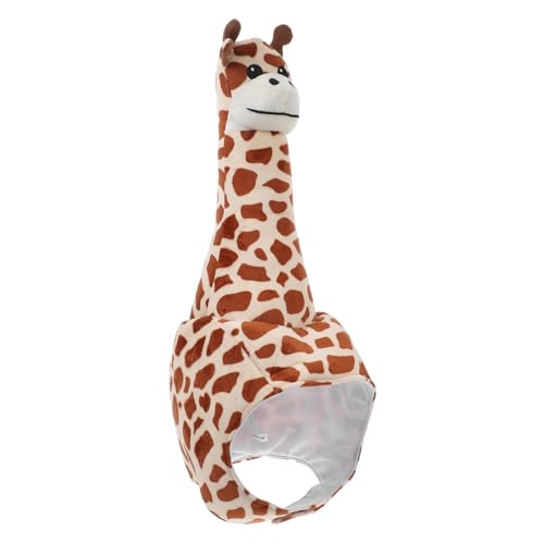 Luxshiny Giraffen-Kostüm-Hut Plüsch-Giraffen-Kopfschmuck Party-Selfie Giraffen-Hut Kreativ Langes Giraffen-Kostüm-Stirnband Giraffenform Kopfbedeckung Plüsch-Neuheitshut von Luxshiny