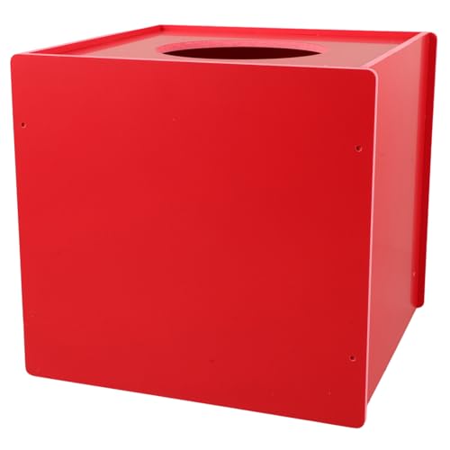 Luxshiny Lotterie-Glücksbox Quadratisch Tombola Ball Spielbox Aufbewahrung Ticketbox Karte Bonusball Aufbewahrungsbehälter Rot von Luxshiny