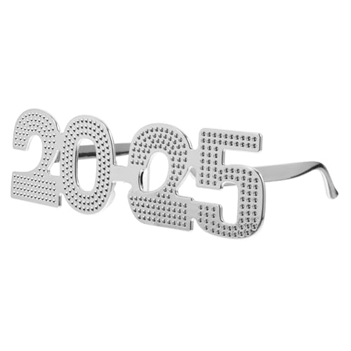 Luxshiny Neujahrs-Party Brille Klasse von 2025 Brillen Partyzubehör für das Neue Jahr 2025 faschingsbrille Party Dekoration Kostümzubehör für das Neue Jahr Neujahrspartyzubehör Abs Silver von Luxshiny