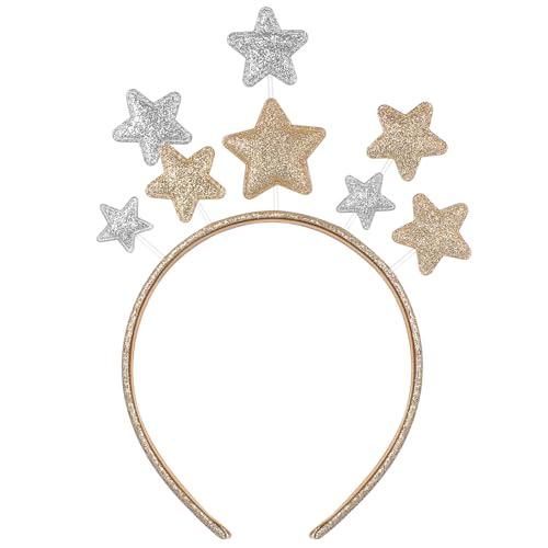 Luxshiny Weihnachten Glitzer Pentagramm Kopfbedeckung 1 Stück Pentagramm Stirnband Weihnachten Schöne Haar Kopfbedeckung Urlaub Festival Kopfschmuck von Luxshiny