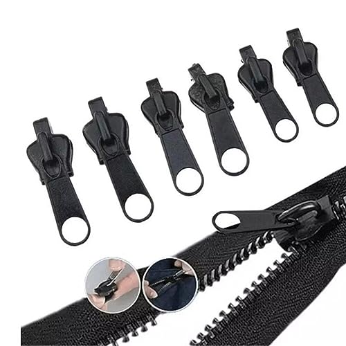 Luxylei 6-teiliges Metall-reißverschluss-schiebekopf-Pull-Reparatur-Set Für DIY-reißverschluss, Nähen, Stoffbeutel, Bastelzubehör, Reißverschlüsse, Kopfzug von Luxylei