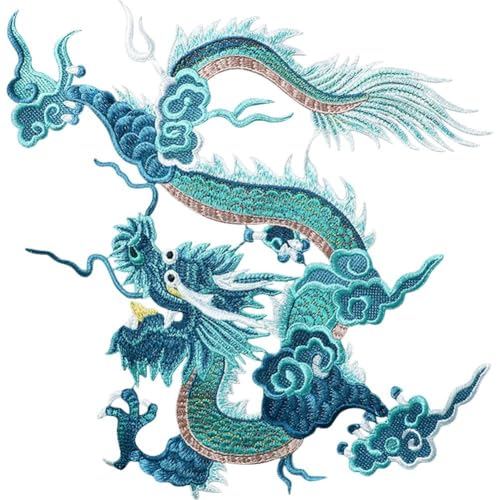 Luxylei Drachen-Stickerei-Patches, Drachen-stickapplikationen, Chinesischer Drache, Zum Aufbügeln, Drachen-aufnäher Für Selbstgemachte Kleidung, Luxylei Drachen-Stickerei-Patches, Drachen-stickapplikationen, Chinesischer Drache, Zum Aufbügeln, Drachen-aufnäher Für Selbstgemachte Kleidung, von Luxylei
