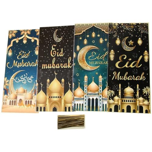 Luxylei Eid Mubarak-geschenktüten, 100 Stück, Ramadan-papiertüten, Eid Mubarak-partygeschenktüten Für Geschenkverpackungen, Islamische Muslimische Süßigkeiten-Goodie-leckereien- von Luxylei