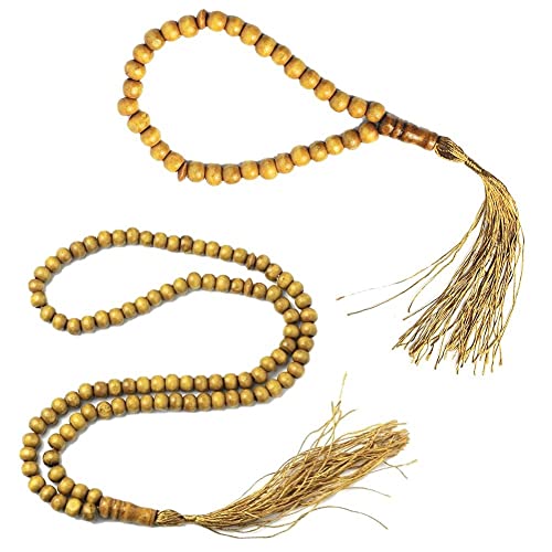 Luxylei Holz Tasbih Gebetsperlen 2pcs Hölzerne Muslimische Rosenkranzperlen Islamische Handheld -gebetsperlen Muslim Rosenkranzperlen Armband Quasten von Luxylei