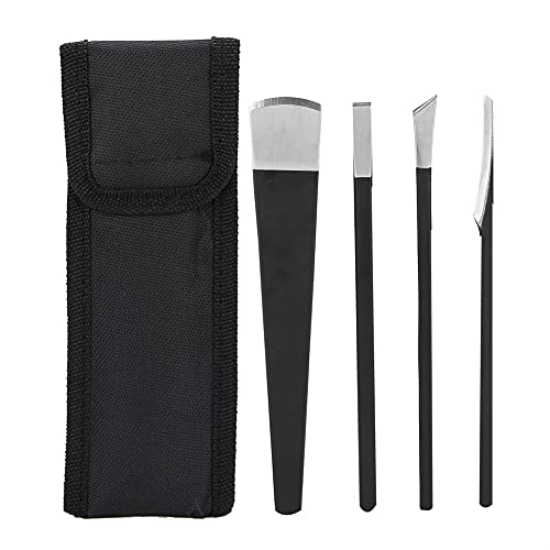 Lwuey Pedicure Messer Set, 4 Teiliges Professionelles Eingewachsenen Nagelmesser Edelstahl Flache Geschärfte Klinge Nagelhautentferner Maniküre Werkzeuge für Nagelfeile Nagelhaut Abgestorbene Haut von Lwuey