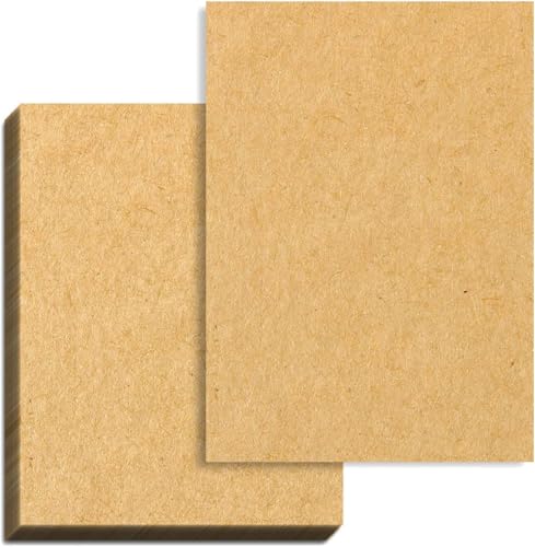 100 Blatt Kraftpapier A4 brauner Karton, 100g/m² Papier,Bastelkarton, Braun Kraftpapier von Lxing