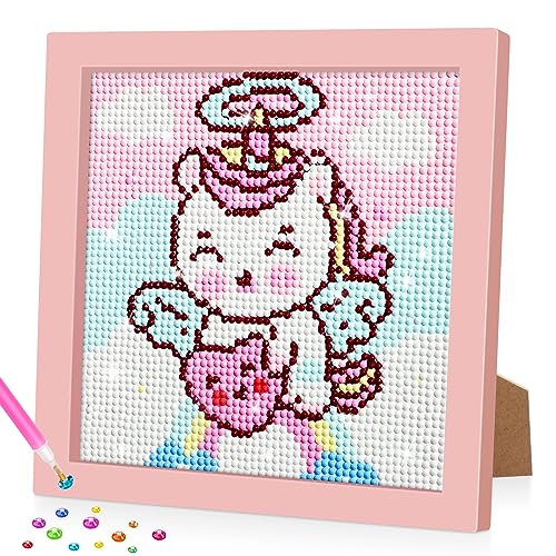 Lxmsja 5D DIY Diamond Painting Kinder Einhorn, Diamant Painting Bilder Kinder Erwachsene, Diamond Painting Mädchen mit Rahmen, Mädchen Geschenke 4-13 Jahre, Arts Craft für Home Wand Decor von Lxmsja