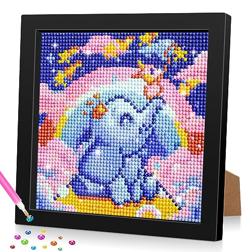 Lxmsja 5D DIY Diamond Painting Kinder Mädchen, Diamant Painting Bilder Kinder Erwachsene, Diamond Painting Mädchen mit Rahmen, Mädchen Geschenke 4-13 Jahre, Arts Craft für Home Wand Decor von Lxmsja