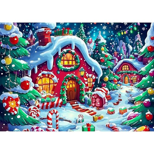 Lxmsja 5D Diamond Painting Weihnachten, Diamond Painting Tiere Erwachsene, Diamant Painting Bilder, Full DIY Diamant Kunst Malerei Stickerei Set Kreuzstich Bilder Home Wand Dekor 30x40cm -WX9853 von Lxmsja