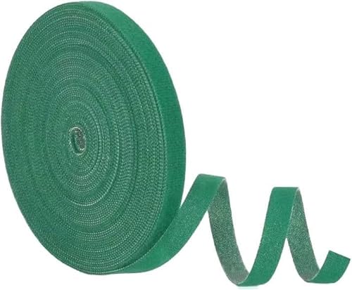 Lxtness 10m Pflanzenbinder Klett,10mm Pflanzenband Klettverschluss Verstellbar,Klettband Garten Outdoor Grün,Pflanzen Befestigung Kabelbinder, Band Zum Festbinden von Pflanzen,Baum von Lxtness