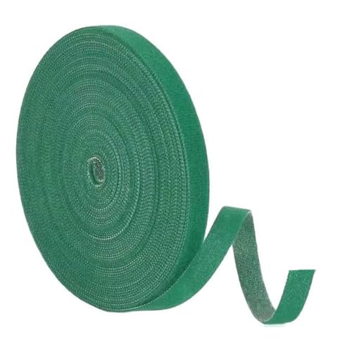 Lxtness 25m Pflanzenbinder Klett,10mm Pflanzenband Klettverschluss Verstellbar,Klettband Garten Outdoor Grün,Pflanzen Befestigung Kabelbinder, Band Zum Festbinden von Pflanzen,Baum von Lxtness