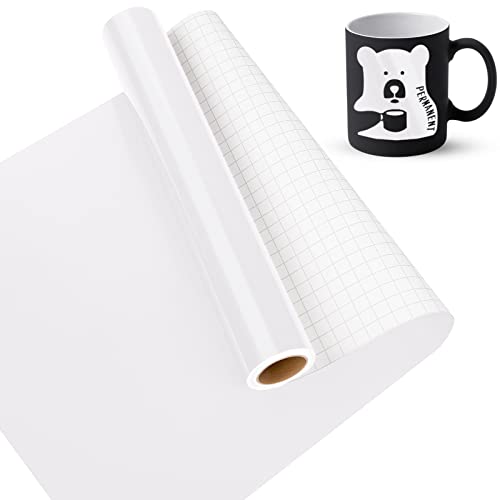 Lya Vinyl Glänzend Weiß Vinylfolie Plotter, Selbstklebend Plotterfolie für Cricut – 30,5 cmx 4,6 m, Weiß Plotterfolie, Selbstklebende Folie für Cricut, Silhouette Cameo 4 von Lya Vinyl