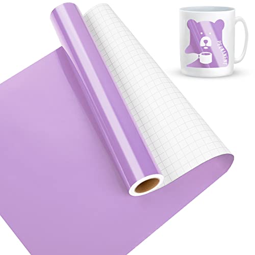 Lya Vinyl Glänzende violette permanente Vinyl 30,5 cm x 12,4 m, permanente selbstklebende Vinyl-Rolle für Silhouette Cameo, permanente Vinyl-Rolle für Dekor-Aufkleber, Party-Dekoration von Lya Vinyl