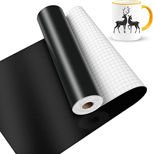 Lya Vinyl Mattschwarz Plotterfolie Vinyl für Cricut, Schwarz 30,5cm x 1525cm (50Fuß) Vinylfolie Plotter für CRI-Cut, Silhouette Cameo, Vinylfolie für Craft Cutter von Lya Vinyl