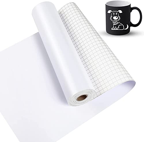 Lya Vinyl Mattweiß Plotterfolie Vinyl für Cricut, Weiß 30,5cm x 1525cm (50Fuß) Vinylfolie Plotter für CRI-Cut, Silhouette Cameo, Vinylfolie für Craft Cutter von Lya Vinyl