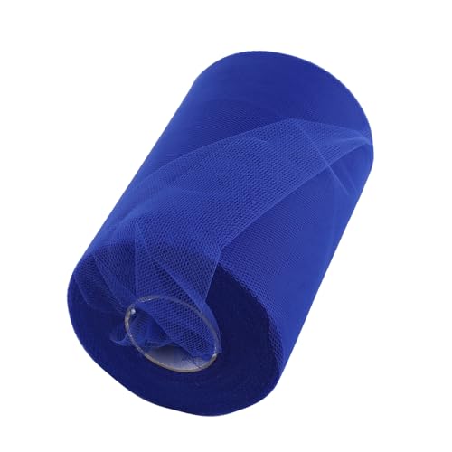 Lybunair 100 Yards 15 cm DIY Hochzeitsdekoration Tüll Rolle Spule Bekleidung Strickstoff für Nähparty (Blue) von Lybunair