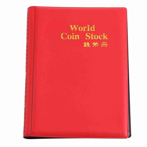 Lybunair 120 Pocket World Token Aufbewahrungsalbum, Geldsammelbuch mit 10 Seiten, neues Design (Red) von Lybunair