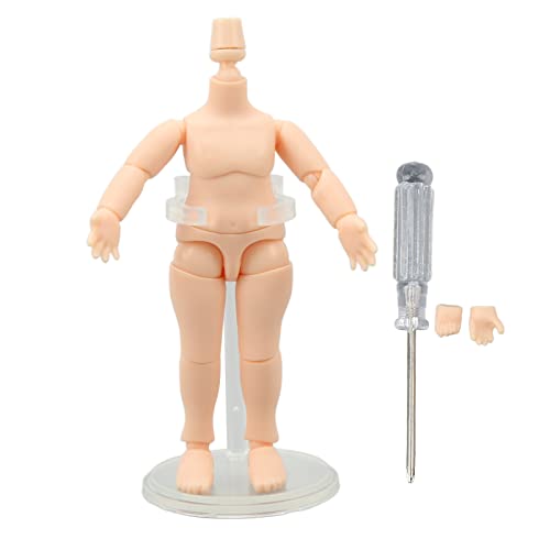 Lybunair 4,1 Zoll halbfertiger Puppenkörper aus Kunststoff mit flexiblen Gelenken für 1/12 Actionfiguren (Normal White) von Lybunair