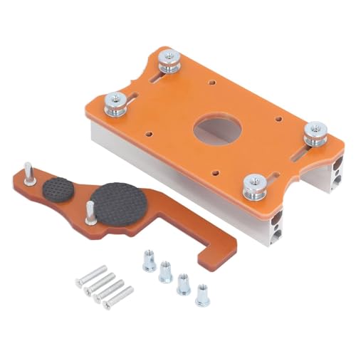 Lybunair Frästisch-Einsatzplatten-Set, Aluminiumlegierung, Holzbearbeitung, Schlitzpositionierung, Flip-Platte für Trimmmaschine von Lybunair