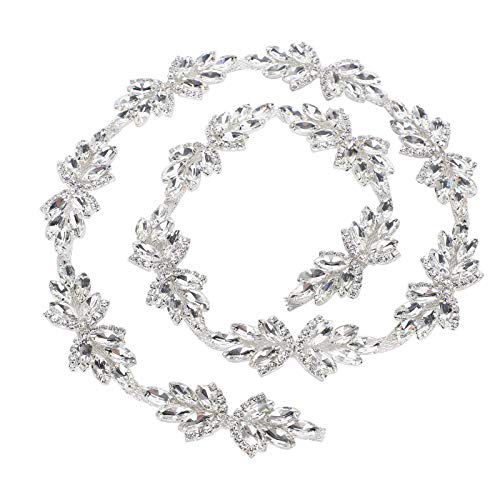 Lybunair Kristallbesatz, dekoratives Nähen, Basteln, künstliche Diamantkette, Applikationsgürtel für Hochzeitsdekoration (Cadena de diamantes de cristal blanco de 3 cm de ancho.) von Lybunair