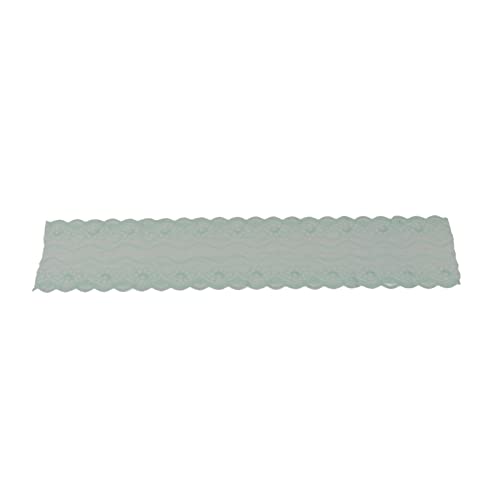 Lybunair Spitzenstoff, 18,5 cm breit, schneidbar, handgefertigt, DIY-Kleidungsstück, Netzstoff, Nylon-Stretchband, Dekoration (Seaside Glass Blue) von Lybunair