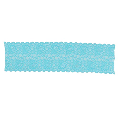 Lybunair Spitzenstoff, 23 cm breit, weicher Stretch-Mesh-Nylon-Bandbesatz für modisches DIY-Nähen (Blue Lagoon) von Lybunair