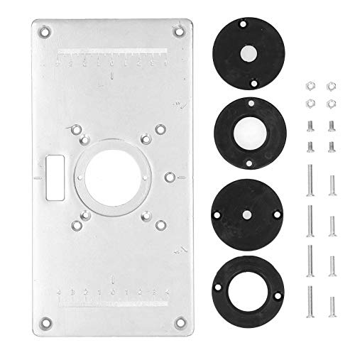 Lybunair Trimm-Flip-Board, Aluminiumlegierung, Holzbearbeitung, Frästisch, Einlegeplatte, Tischlerei-Zubehör von Lybunair