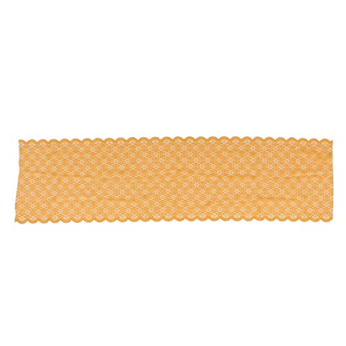 Lybunair Wunderschöner orangefarbener weicher Stretch-Spitzenstoff, 24 cm Breite für DIY-Kunsthandwerk und Kleidung von Lybunair