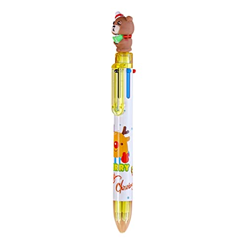 Weihnachts-Kugelschreiber, 6 Farben, multifunktional, 2 ml, Weihnachten, Stift, Kugelschreiber, multifunktional, Farbe von Lycurgius