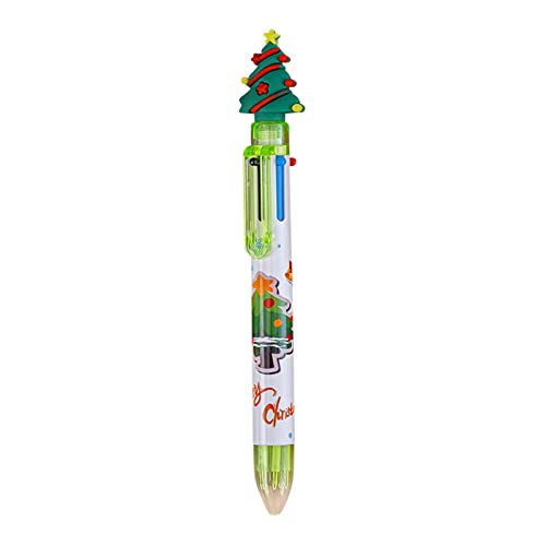 Weihnachts-Kugelschreiber, 6 Farben, multifunktional, 2 ml, Weihnachten, Stift, Kugelschreiber, multifunktional, Farbe von Lycurgius