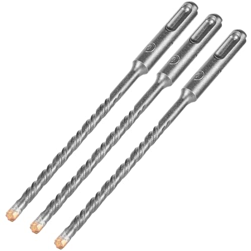 SDS Plus Bohrer Set 6 x 160mm, 3 Stück Steinbohrer Set, Professionell Betonbohrer Hammerbohrer mit 4 Hartmetall Schneiden, Steinbohrer Betonbohrer Ideal zum Bohren in Stein, Beton, Ziegelmauer von Lyfeesis