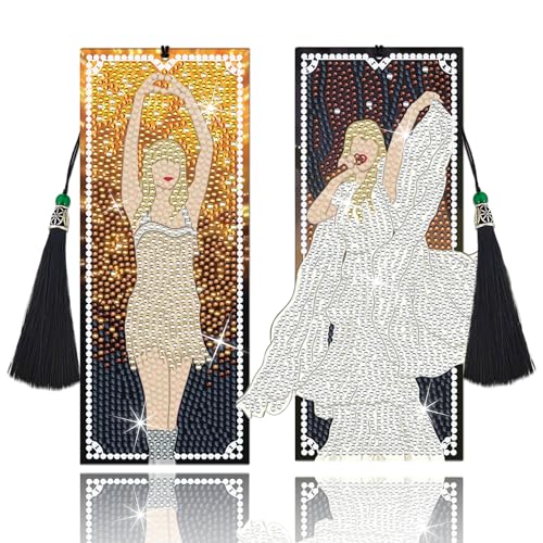 Lymshine Diamond Painting Lesezeichen Personalisiert, 2 Stück Goddess Image Lesezeichen Diamond Painting, 5D Diamant Painting Bookmark für Mädchen Kinder Geschenke von Lymshine