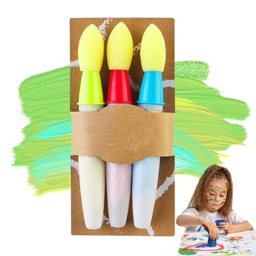 Lyoveu Sidewalk Chalk Paint Brush,strassenkreiden für Kinder,Kreide straßenmalkreide,malkreide straße Kinder,Children Chalk Paint Art Toy Set,Gehweg-Kreidefarben-Set, für Straße, Garten, Spielplatz von Lyoveu