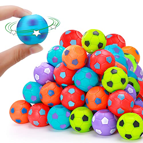 40 Stück Fußball Spinner Fingerspitzen Spielzeug, Mini Fußball Bälle Fidget Drehbare Stressbälle Spiel, Weihnachten Mitgebsel Kindergeburtstag 4 5 6 7 8 9 10 Jahre von Lypsochaat