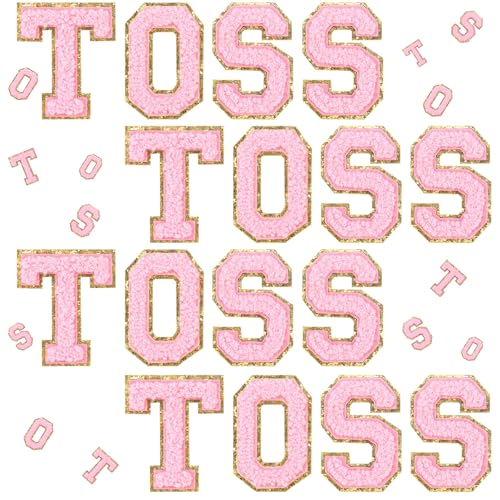 Lyrow 24 Stück selbstklebende rosa Aufnäher zum Aufnähen auf Chenille, Buchstaben-Aufnäher, Glitzer, Hexe, Film-Aufnäher, bestickte Applikation für selbstgemachte Stoff-Party-Dekoration Lyrow 24 Stück selbstklebende rosa Aufnäher zum Aufnähen auf Chenille, Buchstaben-Aufnäher, Glitzer, Hexe, Film-Aufnäher, bestickte Applikation für selbstgemachte Stoff-Party-Dekoration von Lyrow