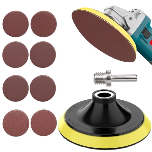 125 mm Schleifscheiben Pad Kit, Lytool 70 Stück Schleifpapier Klett Schleifteller für Bohrschleifer, Körnung 40, 60, 80, 120, 180, 240, 320, 600 für Holz Metall von Lytool