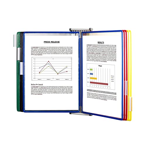 Zeitschriftenablage, Wand-Dokumenten-Organizer-Racks, 10 doppelseitige Paneele, Referenzsystem, 20 Blatt Kapazität, Deluxe-Katalogdisplay-Rack von LyzqxHL