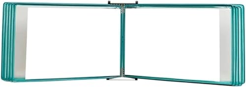 Zeitschriftensammlerhalter, Wand-Dokumenten-Organizer, Mounted Reference und Displaysystem, montierter Page-Flip-Ordner, 10 doppelseitige Paneele, transparenter A4-Ständer for lose Blätter(Green) von LyzqxHL